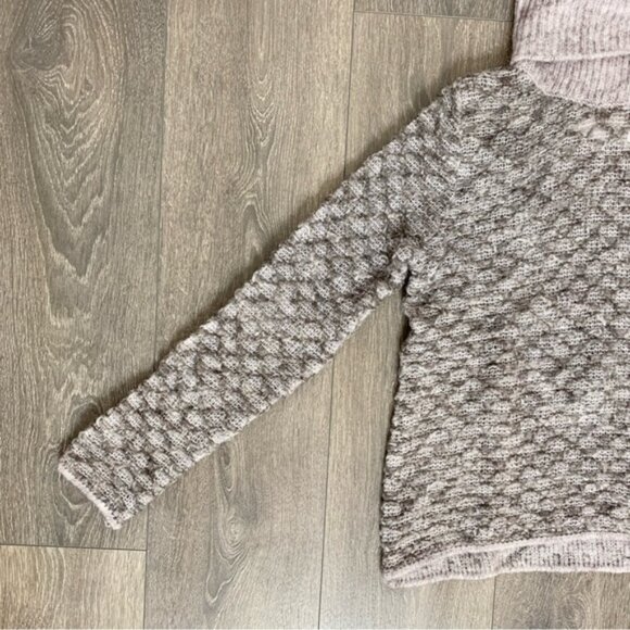 Revolve One Grey Day Lita Mohair Wool Turtleneck Sweater Coffee Size Small - Picture 8 of 16